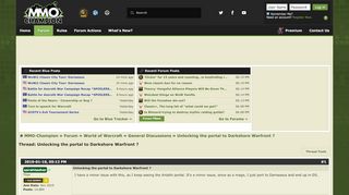 
                            3. Unlocking the portal to Darkshore Warfront ? - MMO-Champion