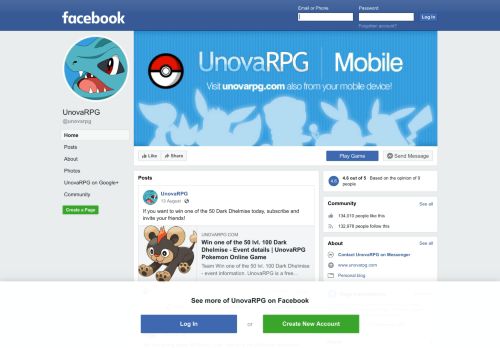 
                            1. UnovaRPG - Home | Facebook