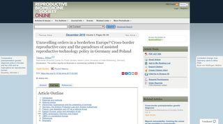 
                            8. Unravelling orders in a borderless Europe? Cross-border reproductive ...