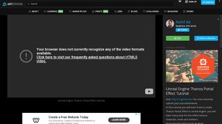 
                            7. Unreal Engine Thanos Portal Effect Tutorial, Ashif Ali - ArtStation