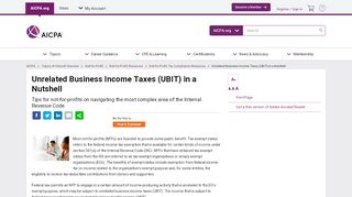 
                            7. Unrelated Business Income Taxes (UBIT) in a Nutshell