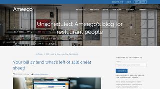 
                            6. Unscheduled: Ameego's blog for restaurant people ...