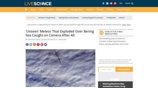 
                            9. 'Unseen' Meteor That Exploded Over Bering Sea Caught on ...