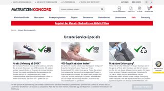 
                            2. Unsere Matratzen Service-Specials bei Matratzen Concord