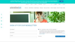 
                            3. UnternehmerTUM | Sign up for our newsletter