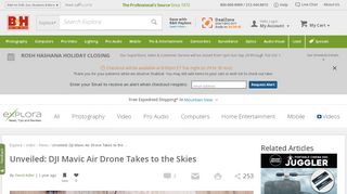 
                            4. Unveiled: DJI Mavic Air Drone Takes to the Skies | B&H Explora