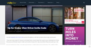 
                            9. Up for Grabs: Uber Driver Invite Code – Ridester .com