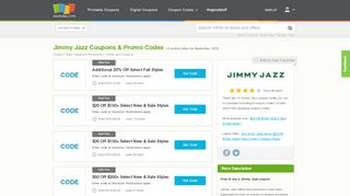 
                            7. Up to 60% off Jimmy Jazz Coupons, Promo Codes August 2019