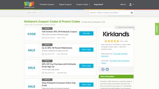 
                            3. Up to 60% off Kirkland's Kirkland's Coupon Codes, Promo ...