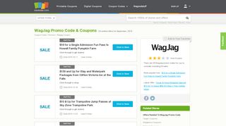 
                            7. Up to 60% off WagJag Promo Code, Coupons + 6% Cash Back ...