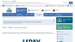 
                            3. UPAY - UBB's e-services gateway