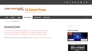 
                            2. Upcoming Events – LA Concert Group