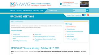 
                            7. Upcoming Meetings | M3AAWG