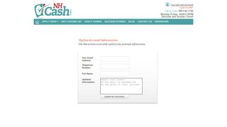 
                            5. Update Account Information - nhcash.com