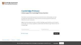 
                            1. Update existing login | Cambridge