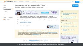 
                            7. Update Facebook App Permissions - Stack Overflow