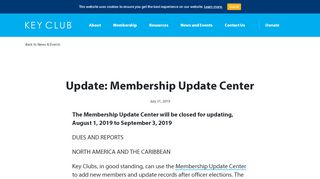 
                            4. Update: Membership Update Center - Key Club