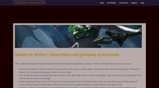 
                            8. Update on Artifact closed Beta: real gameplay …