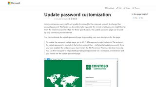 
                            3. Update password customization | Microsoft Docs