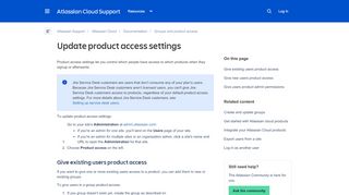 
                            6. Update product access settings - Atlassian Documentation