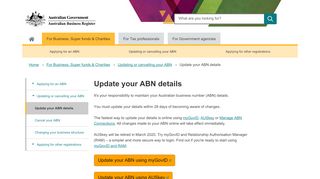 
                            7. Update your ABN details | ABR