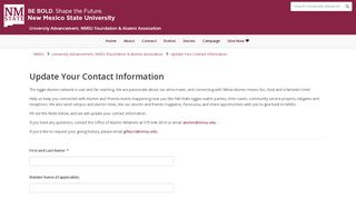 
                            7. Update Your Contact Information | University Advancement, NMSU ...