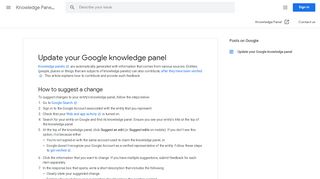 
                            10. Update your Google knowledge panel - Knowledge Panel Help