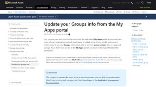 
                            10. Update your Groups info from the My Apps portal - Azure Active ...