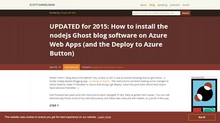 
                            9. UPDATED for 2015: How to install the nodejs Ghost blog ...