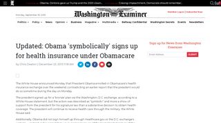 
                            6. Updated: Obama 'symbolically' signs up for health ...