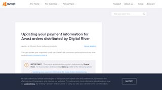 
                            3. Updating your payment information for Avast orders distributed by ...