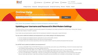 
                            8. Updating your Username and Password in iiNet Modem ...