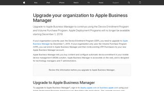 
                            1. Upgrade your organization to Apple Business Manager - Apple Support