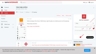 
                            9. Uplay login problem | Tom's Hardware Forum