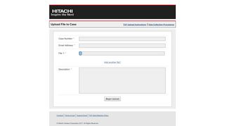 
                            6. Upload - Data Collection - Hitachi Vantara