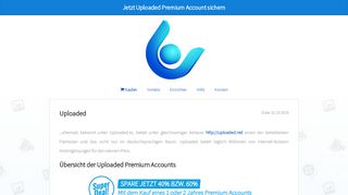 
                            2. Uploaded Premium Account | uploadedpremium.de