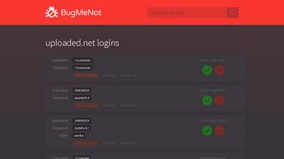 
                            8. uploaded.net passwords - BugMeNot