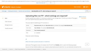 
                            2. Uploading files via FTP - which settings are required?