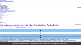 
                            6. Uploading packages through the Xbox One Windows Device Portal ...