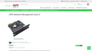 
                            1. UPS Network Management Card 2 - APC USA