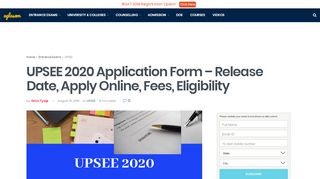 
                            10. UPSEE 2020 Application Form - AglaSem Admission