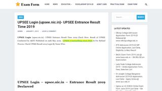 
                            5. UPSEE Login {upsee.nic.in}- UPSEE Entrance Result …