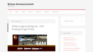 
                            10. UPSers Login And Sign Up – UPS Employee Login Portal