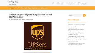 
                            8. UPSers Login & Registration - UPS Employee Portal