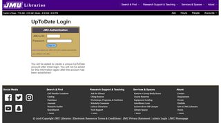 
                            5. UpToDate Login Form | James Madison University …