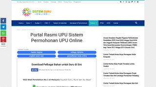 
                            2. UPU Online - Sistem Guru Online