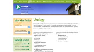 
                            9. Urology - OakLeaf Surgical Hospital