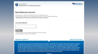 
                            6. U.S. Department of Transportation: My Access: Sign In