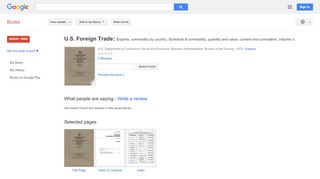 
                            8. U.S. Foreign Trade: Exports, commodity by country, Schedule ...