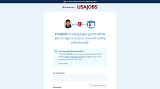 
                            2. USAJOBS account - login.gov - Welcome